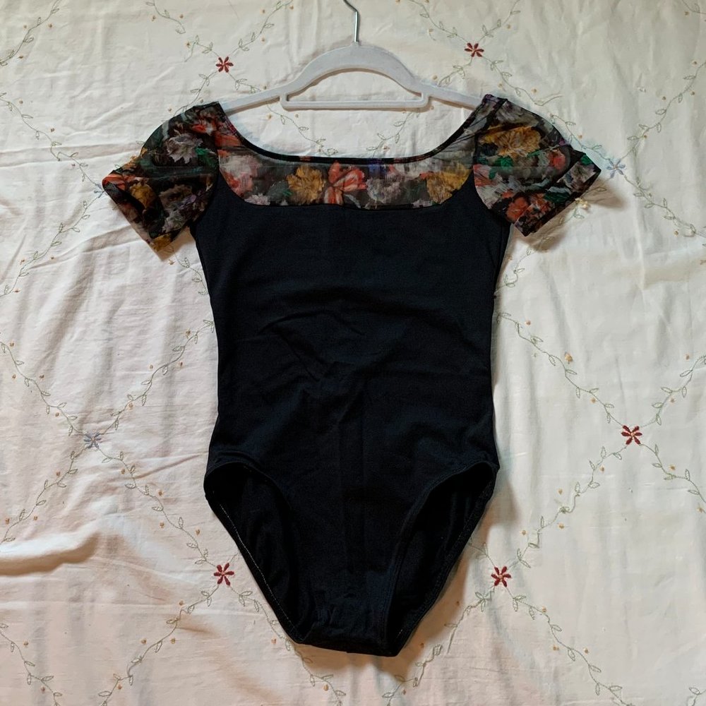 AinslieWear Cap Sleeve Mesh Ballet Leotard Petite